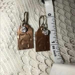 Handmade/stamped earrings 1 1/4” length